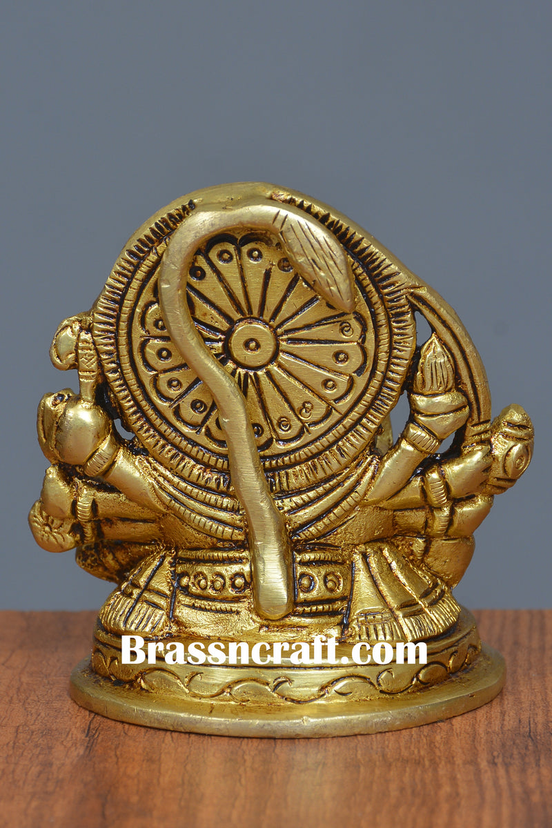 Brass Sitting Panchmukhi Hanuman Idol
