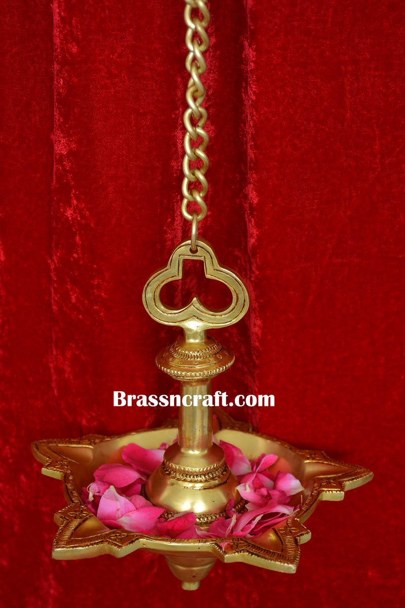 Hanging Brass Oil Lamp