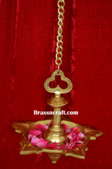 Hanging Brass Oil Lamp