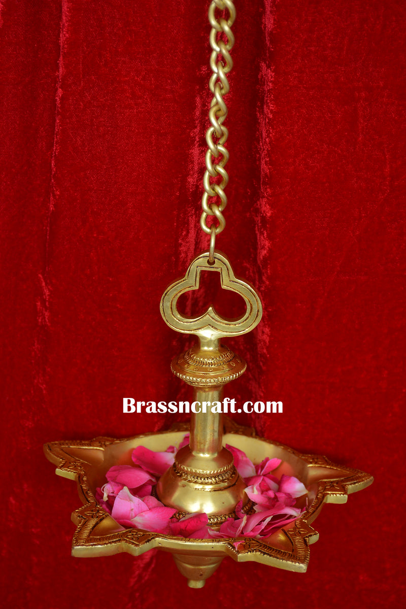 Hanging Brass Oil Lamp