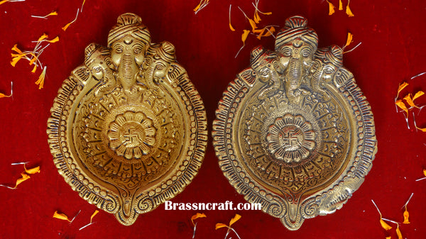 Brass Ganesh Diya