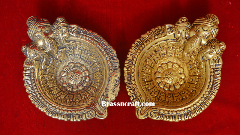 Brass Ganesh Diya