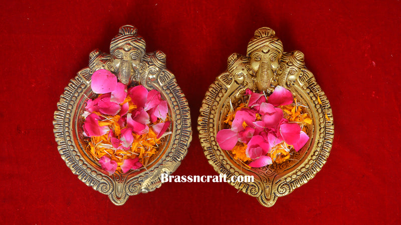 Brass Ganesh Diya