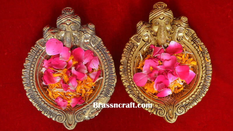 Brass Ganesh Diya