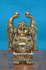 Brass Laughing Buddha Statue