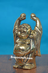Brass Laughing Buddha Statue