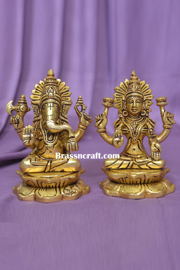 Brass Kamal Laxmi Ganesh