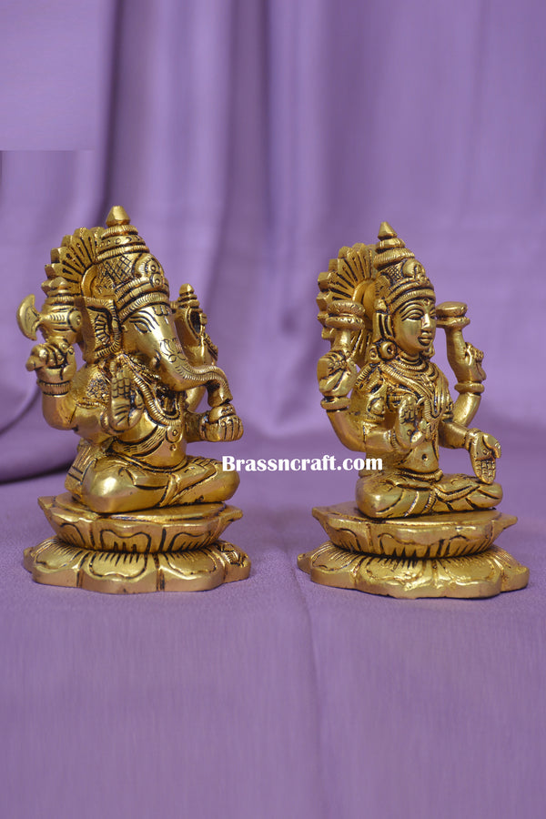 Brass Kamal Laxmi Ganesh