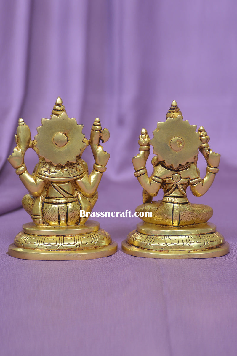 Brass Laxmi Ganesh God Idols
