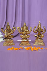 Brass Laxmi Ganesh Saraswati  Idols