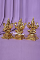 Brass Laxmi Ganesh Saraswati  Idols