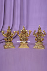 Brass Laxmi Ganesh Saraswati  Idols