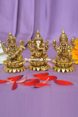 Brass Kamal Laxmi Ganesh Saraswati