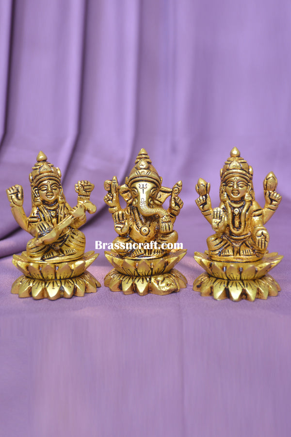 Brass Kamal Laxmi Ganesh Saraswati