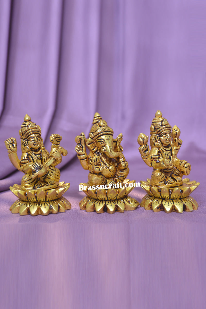 Brass Kamal Laxmi Ganesh Saraswati