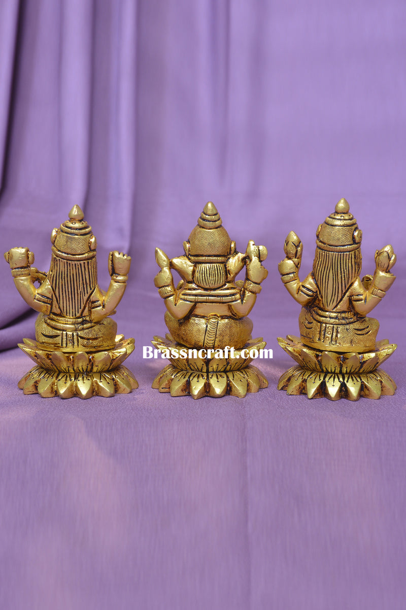 Brass Kamal Laxmi Ganesh Saraswati