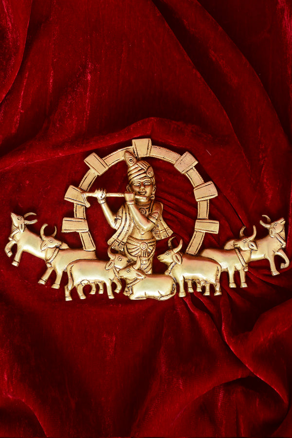 HANGING COW KRISHNA PLATE