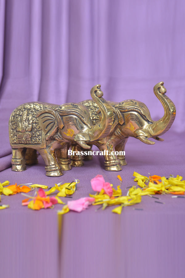 Brass Laxmi Ganesh Elephant