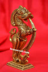 Brass Standing Yaali Statue