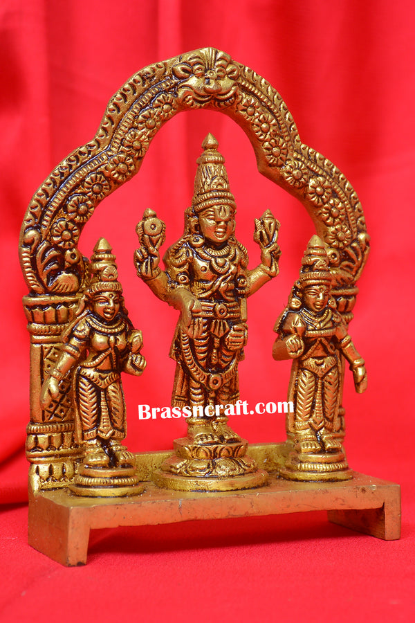 Brass Frame Balaji with Alli & Balli