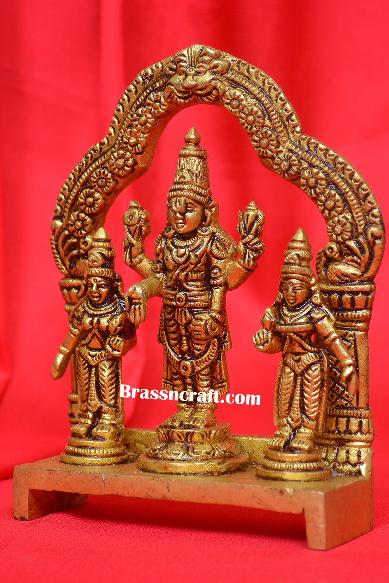 Brass Frame Balaji with Alli & Balli