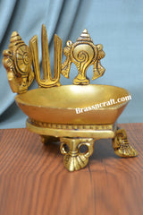 Brass Shank Chakra Namah Deepak