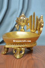 Brass Shank Chakra Namah Deepak