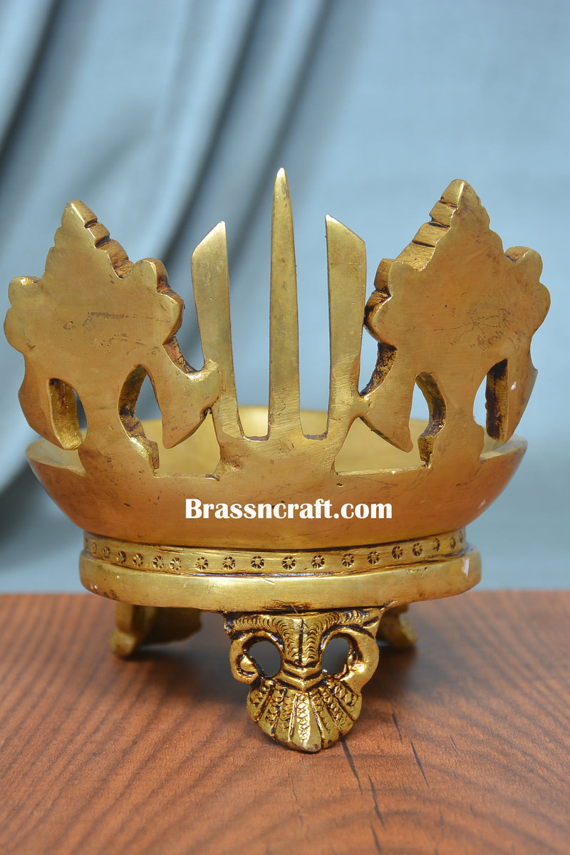 Brass Shank Chakra Namah Deepak