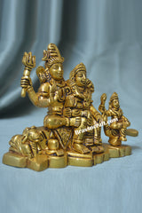 Brass Shiv Family idol