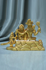Brass Shiv Family idol
