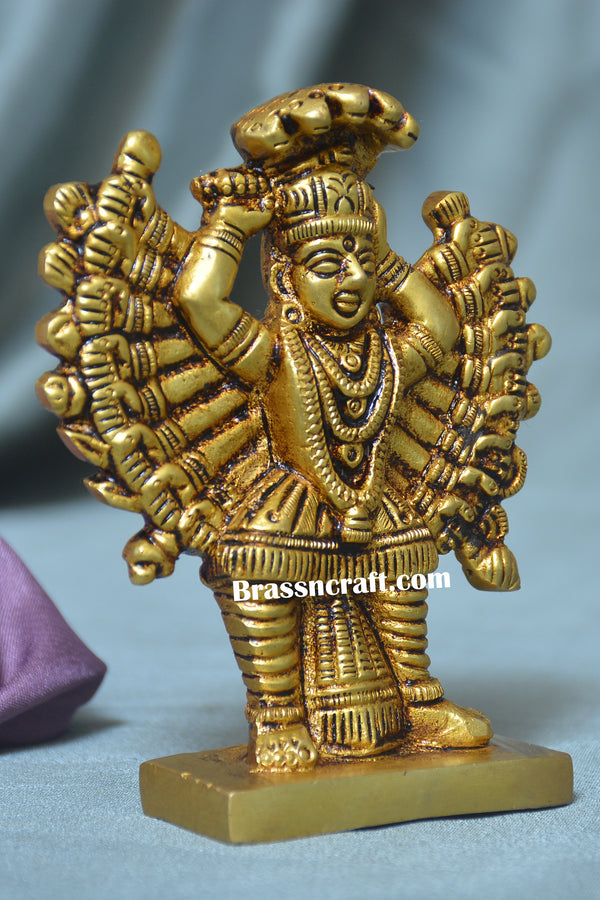 Brass Standing Durga Idol