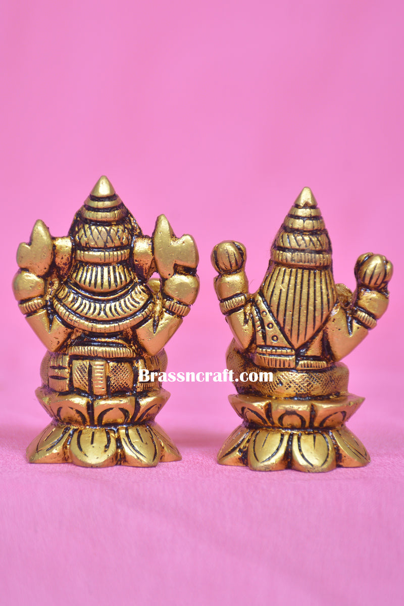Brass Kamal Laxmi Ganesh Idol