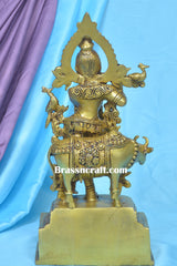 Brass Cow Krishna idol