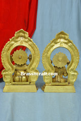Brass Frame Laxmi Ganesh Idol