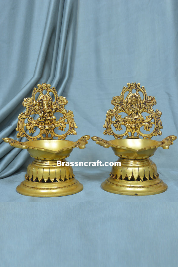 Brass Laxmi Ganesh Deepak