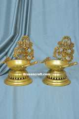 Brass Laxmi Ganesh Deepak