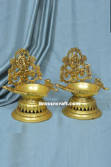 Brass Laxmi Ganesh Deepak