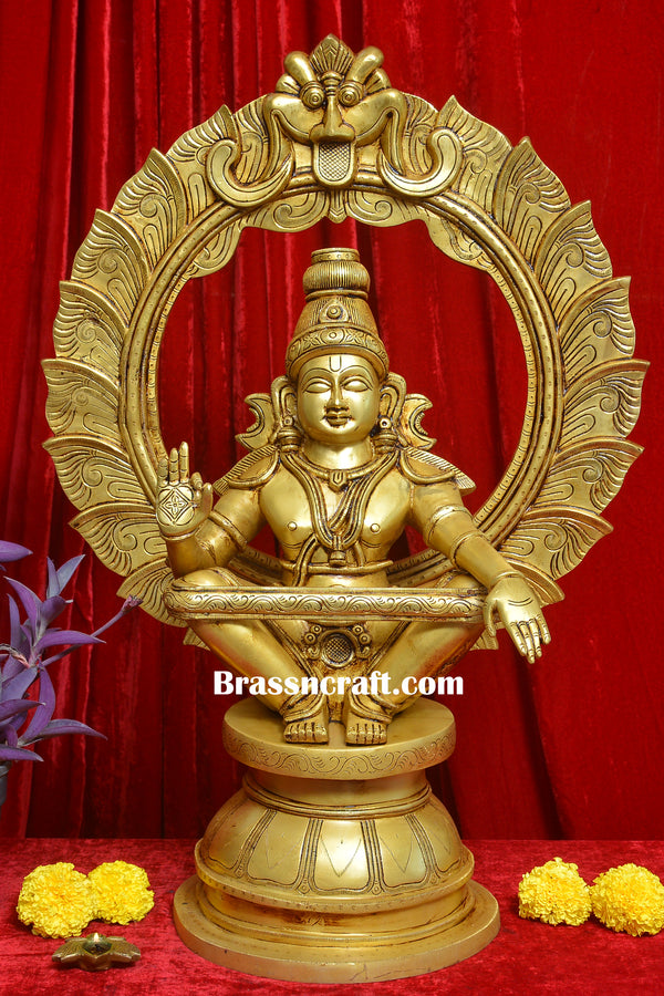 Brass Frame Aiyappa Idol