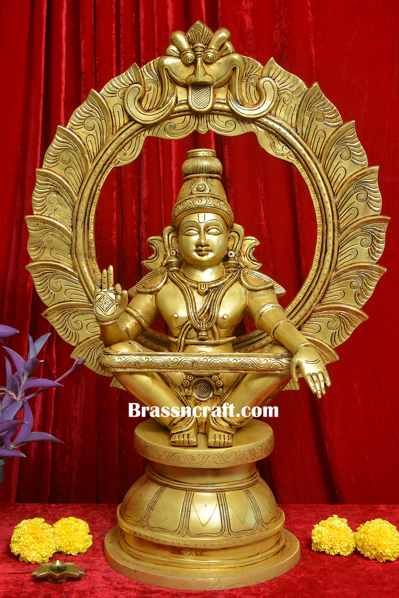 Brass Frame Aiyappa Idol