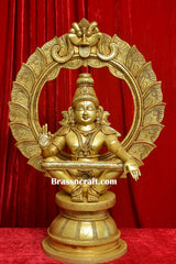 Brass Frame Aiyappa Idol