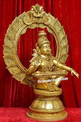Brass Frame Aiyappa Idol