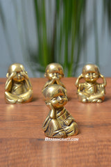 Brass Baby Monk Statue