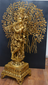 TREE KRISHNA WITH BASE