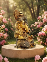 Antique Gold Finish Lord Ganesh Idol