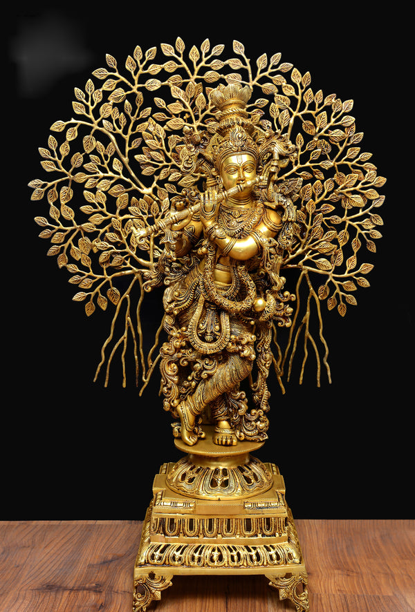 TREE KRISHNA WITH BASE