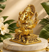Premium Golden Lord Ganesh Idol