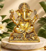 Premium Golden Lord Ganesh Idol