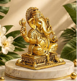 Premium Golden Lord Ganesh Idol